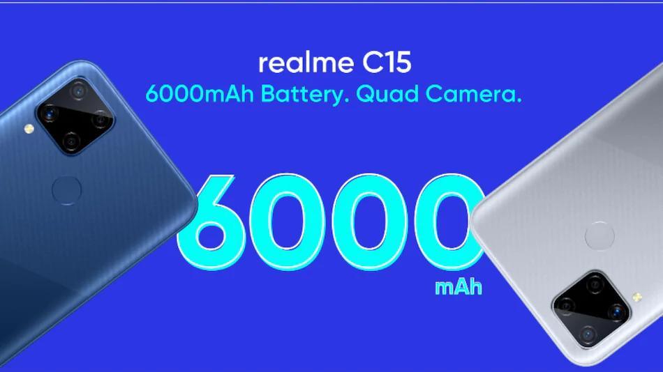 Realme C15将于8月18日在印度发布,具有6000mAh电池和18W快充